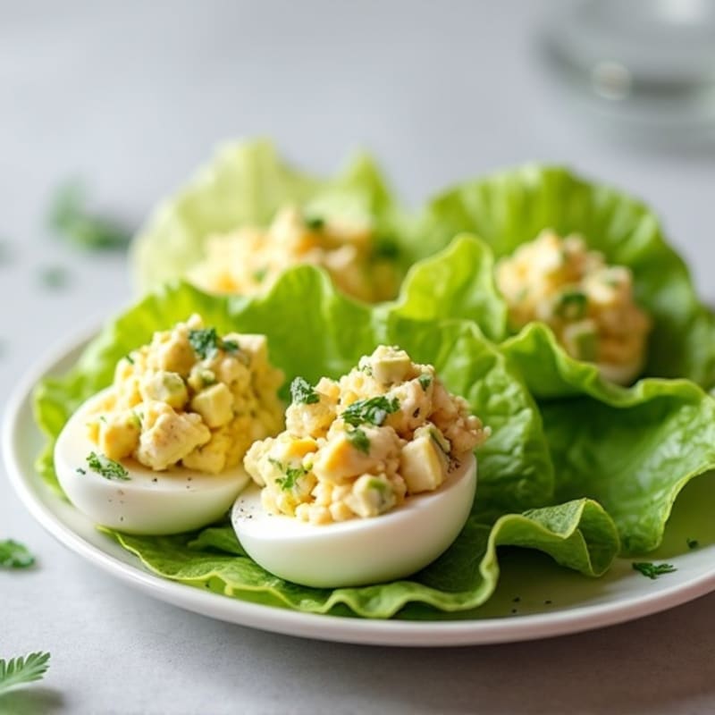 Creamy Egg Salad Lettuce Wraps