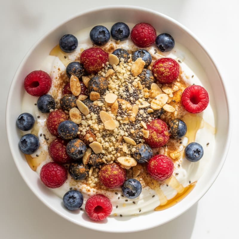 Greek Yogurt Bowl with Berries and Honey