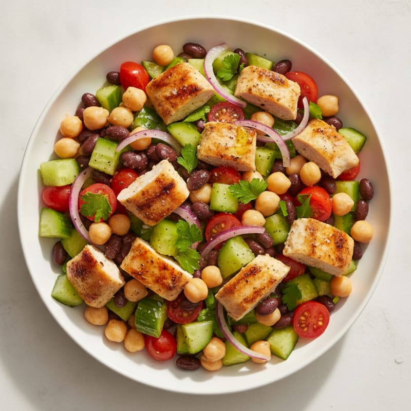Hearty Mixed Bean Salad with Lemon-Herb Vinaigrette