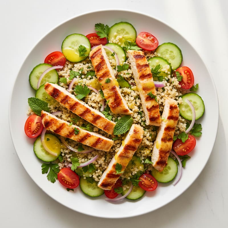 Lemon Herb Chicken and Quinoa Salad