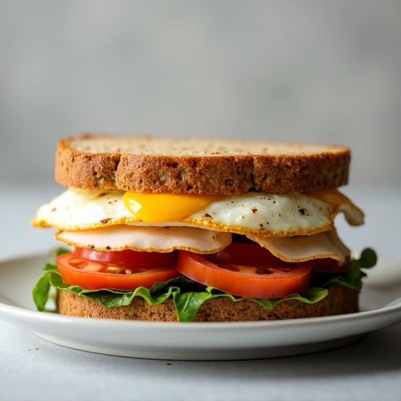 Protein-Packed Egg White and Turkey Breakfast Sandwich