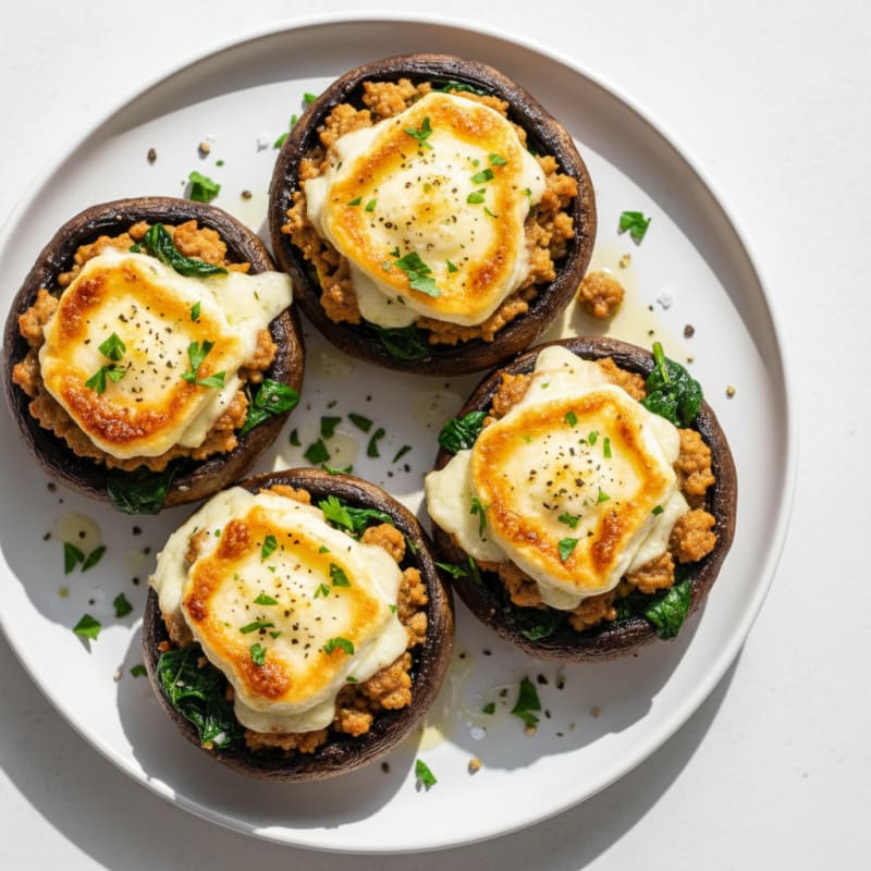 Goat Cheese Stuffed Portobello Mushrooms