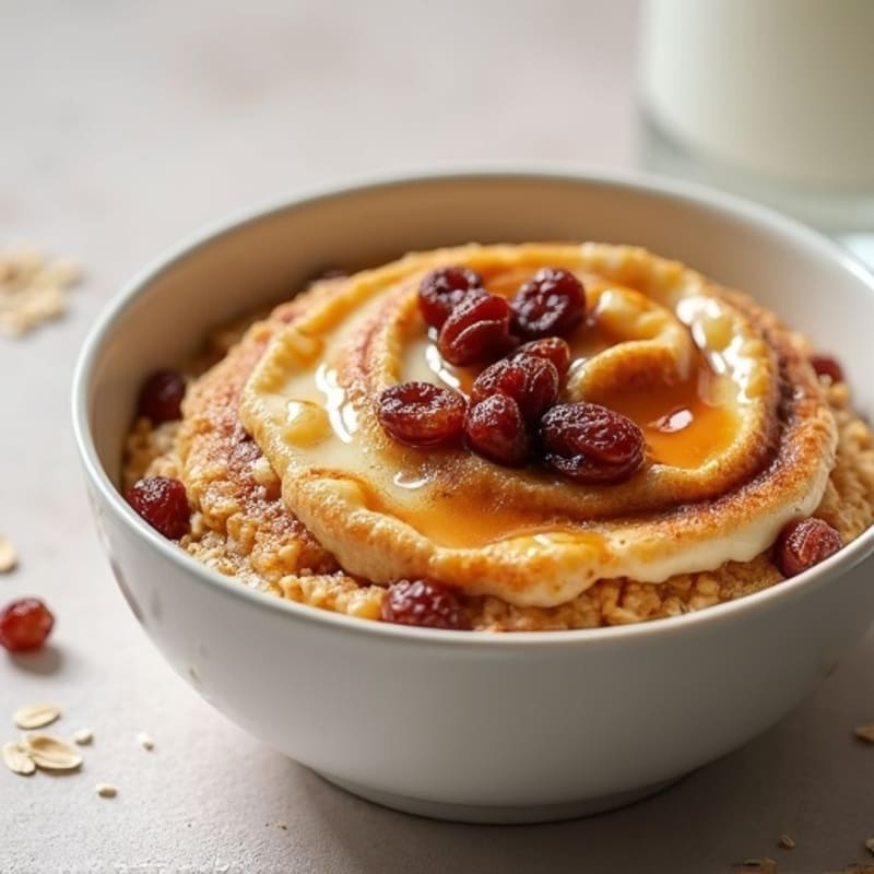 Protein-Packed Cinnamon Roll Baked Oats