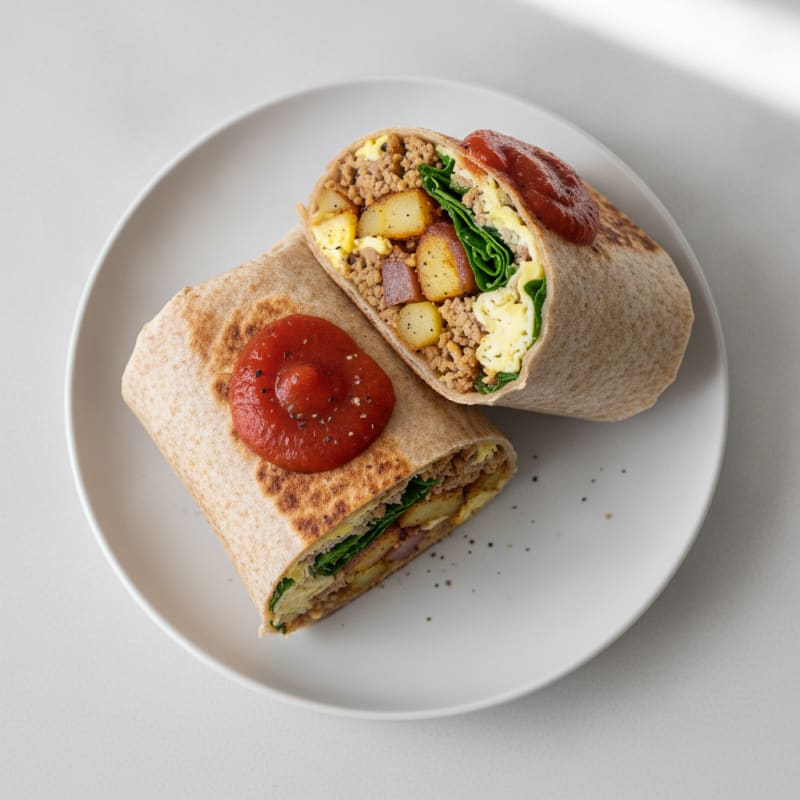 Hearty Potato and Egg Breakfast Burrito