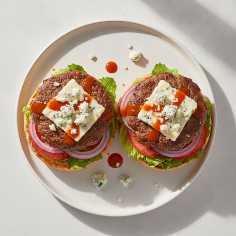 Buffalo Blue Cheese Burgers