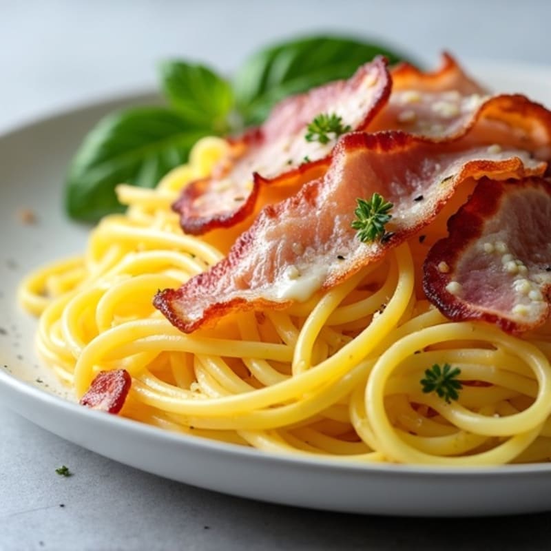 Creamy Turkey Bacon Spaghetti Squash Carbonara