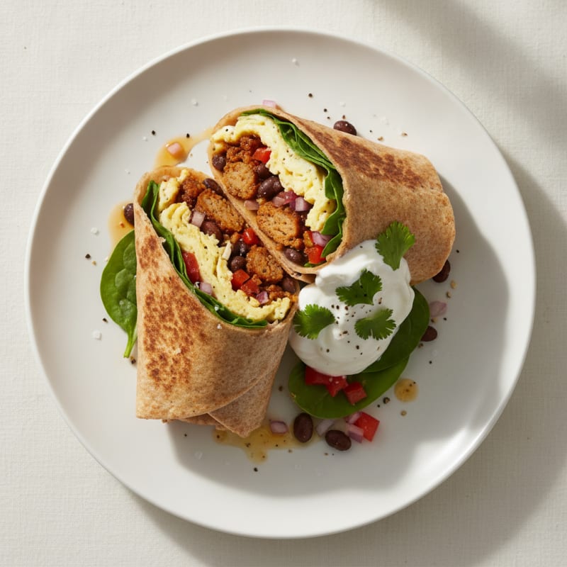 Loaded Breakfast Burrito with Chorizo