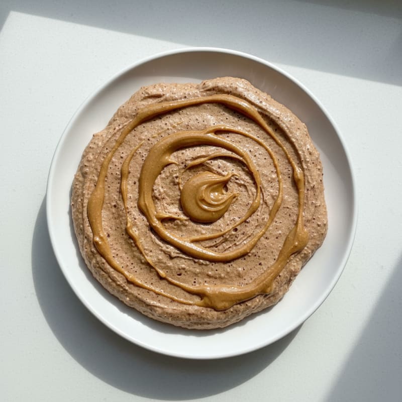 Chocolate Protein Mousse with Almond Butter Swirl