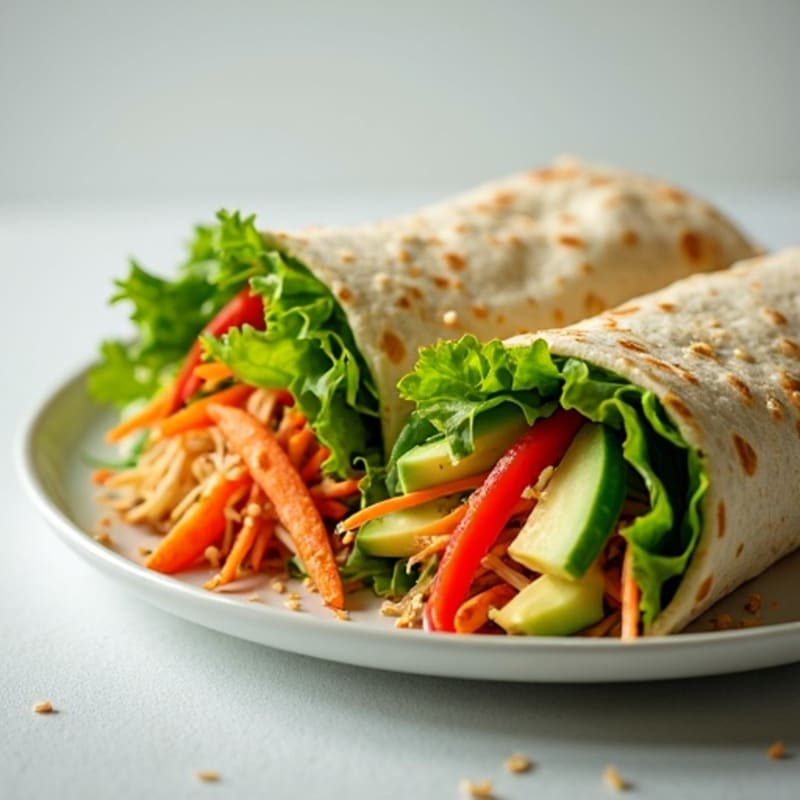Crunchy Asian-Style Lettuce Chicken Wrap