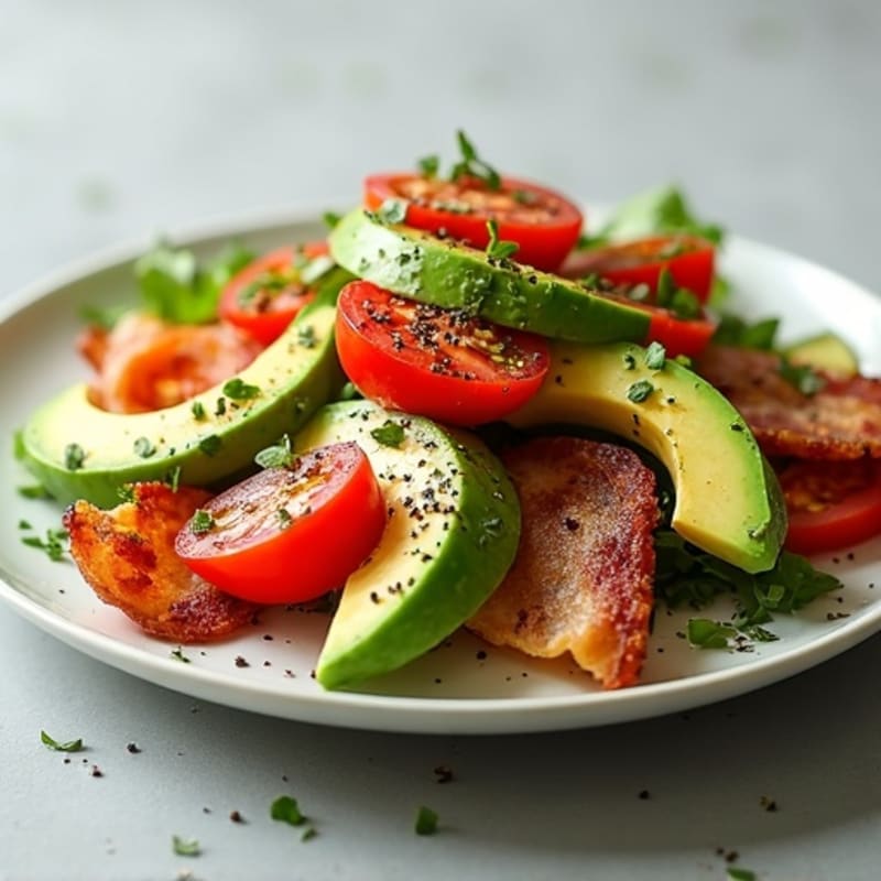 Crispy Bacon, Creamy Avocado, and Fresh Tomato Salad