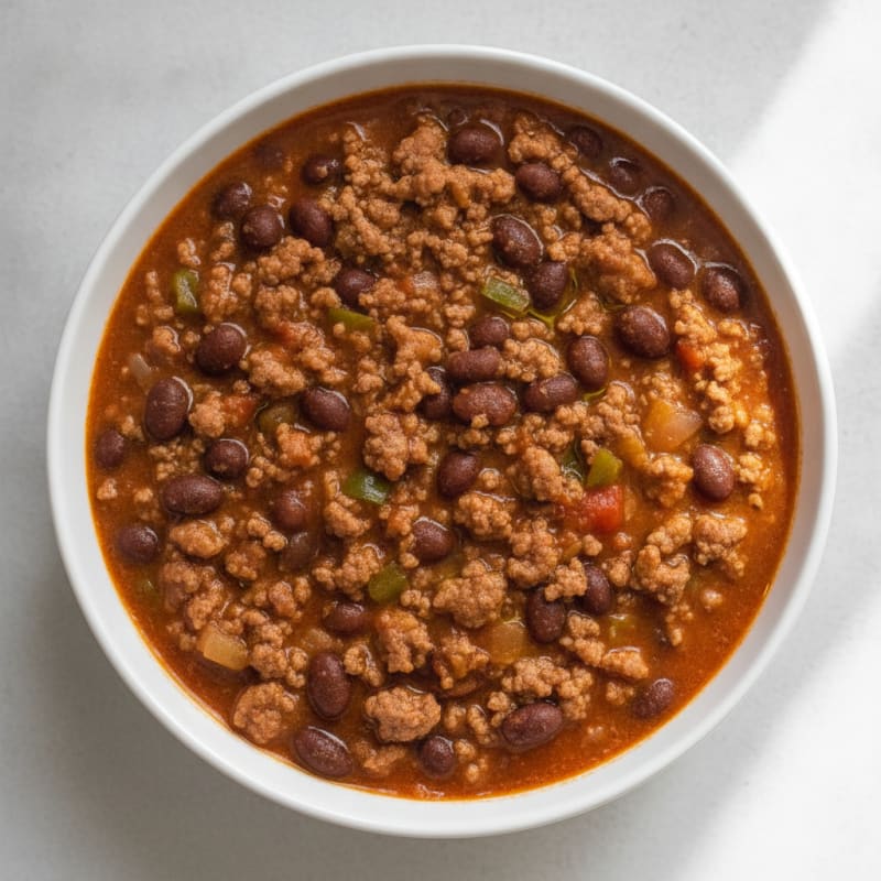 Ground Beef and Black Bean Chili