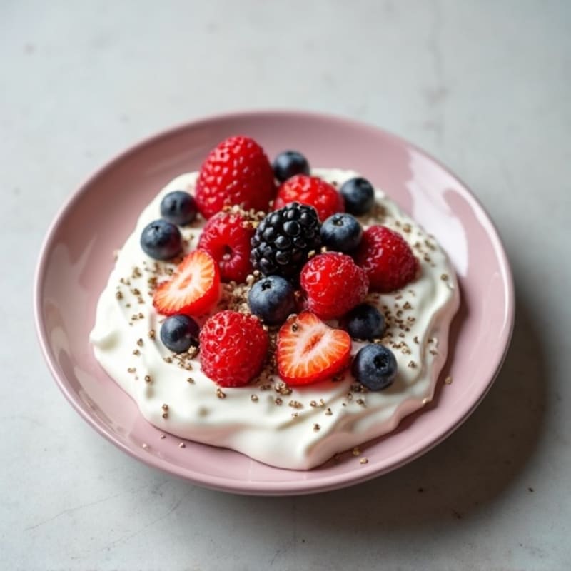 Greek Yogurt with Fresh Berries and Chia Seeds