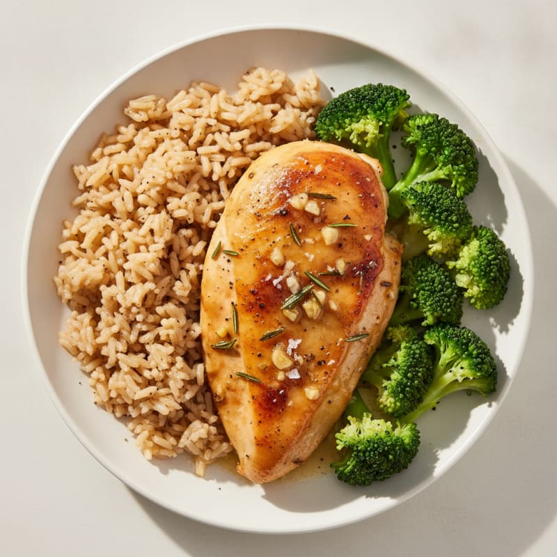 Lemon Herb Roasted Chicken with Rice
