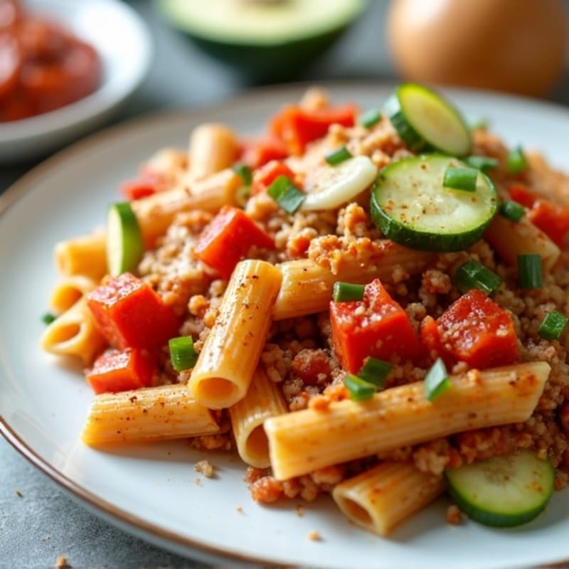 Lean Ground Turkey and Veggie-Packed Baked Ziti