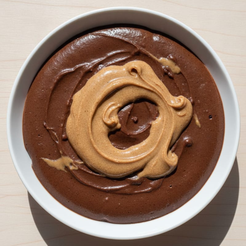 Silky Chocolate Protein Pudding with Almond Butter