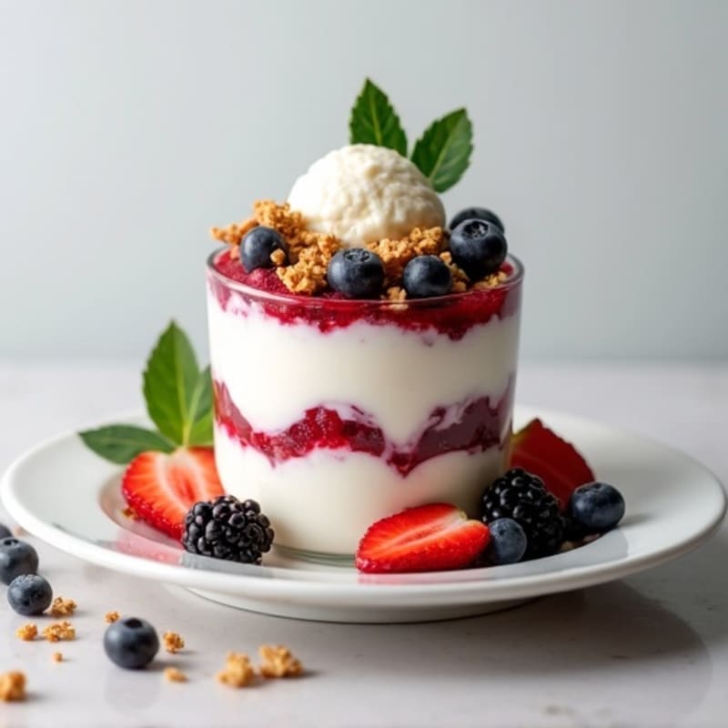 Silky Greek Yogurt Berry Parfait with Vanilla Protein