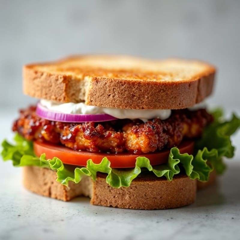 Crispy Smoky BBQ Tempeh Sandwich