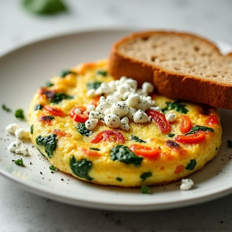 Fluffy Herb-Baked Egg White Frittata with Spinach