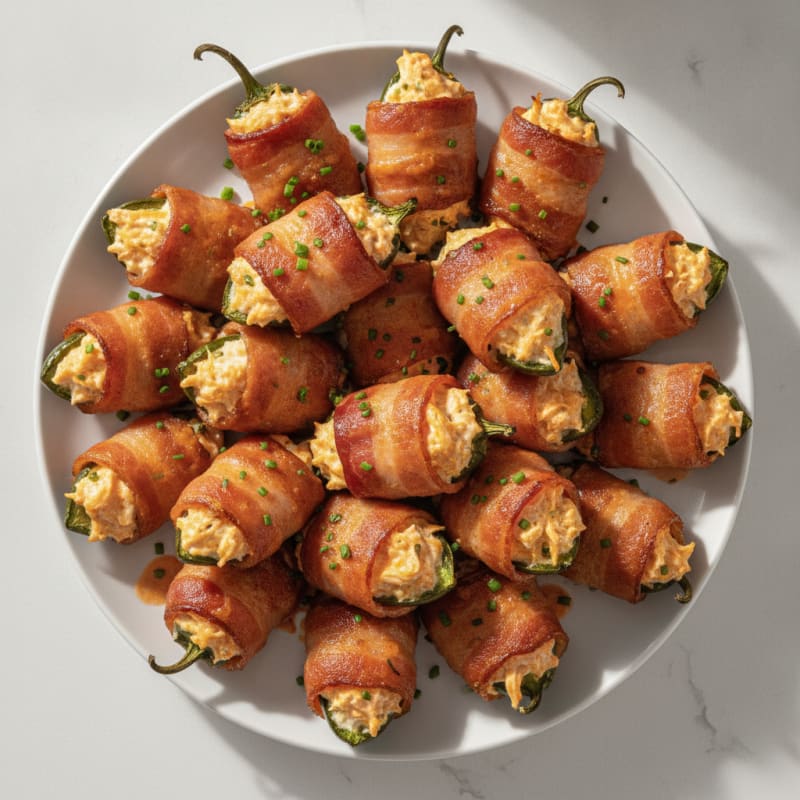 Spicy Chicken and Bacon Jalapeño Poppers
