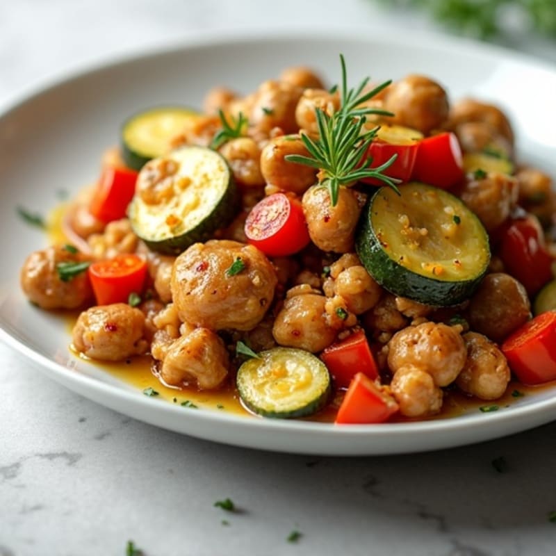 Savory Chicken Mince with Roasted Vegetables