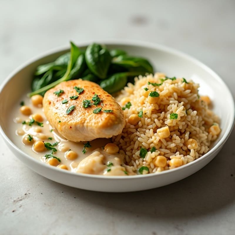 Creamy Coconut Chicken with Pigeon Pea Rice