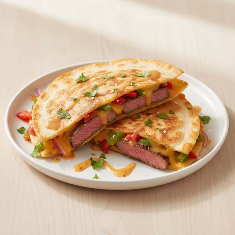 Crispy Chili-Lime Steak Quesadillas