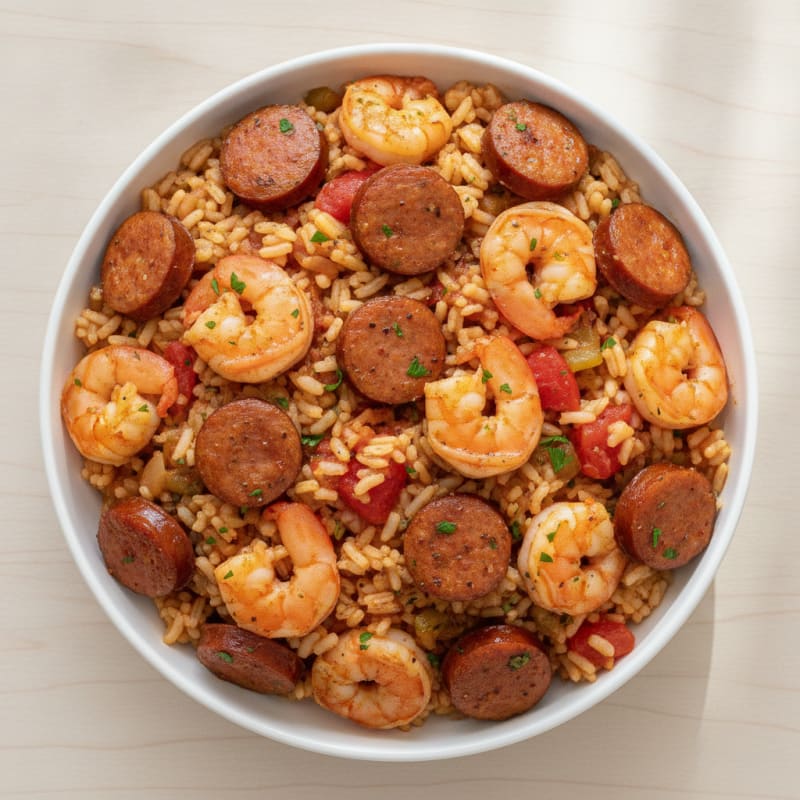 Creole Shrimp and Sausage Jambalaya