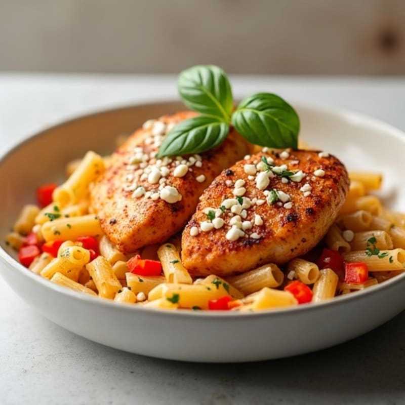Spicy Cajun Chicken with Creamy Whole Wheat Pasta