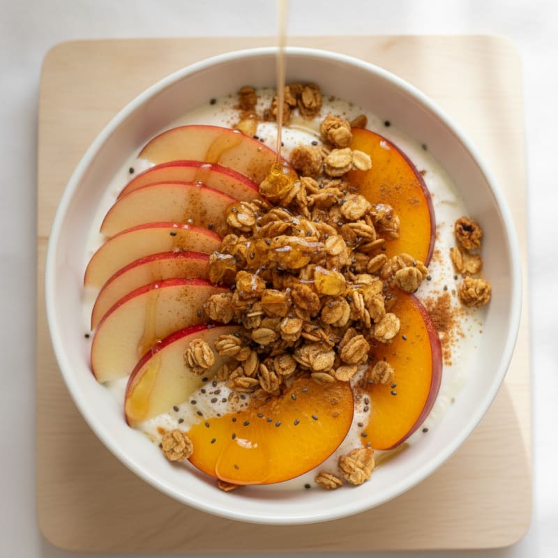 Greek Yogurt Bowl with Nectarines and Granola