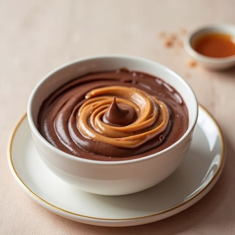 Silky Chocolate Protein Pudding with Peanut Butter Swirl