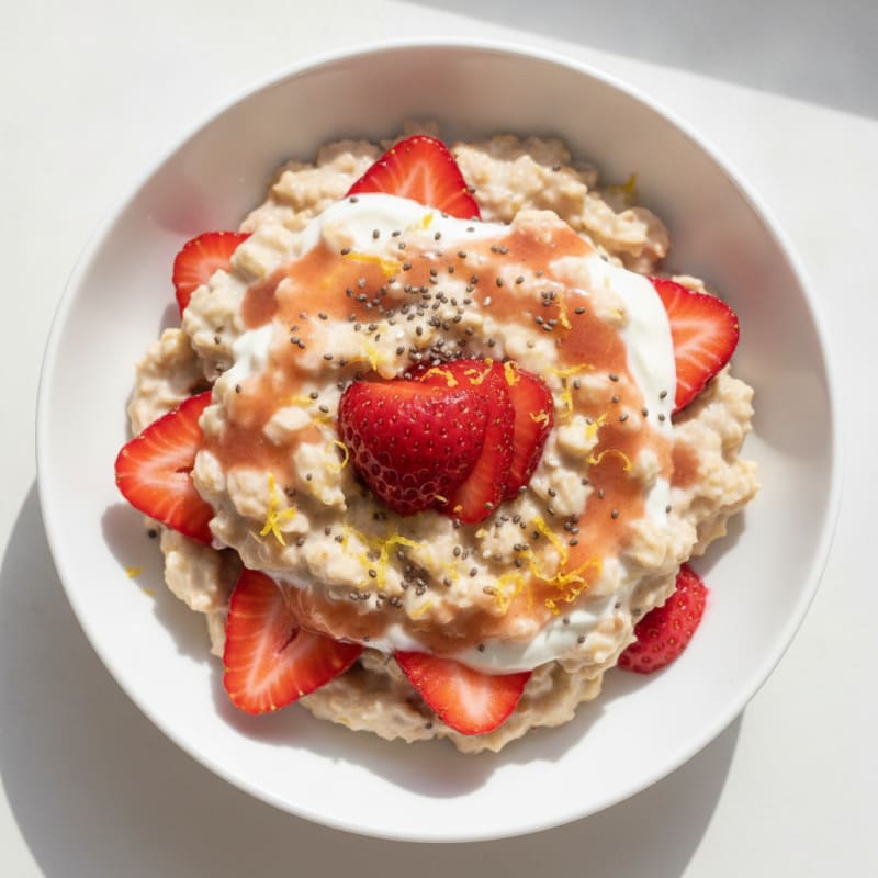 Strawberry Shortcake Overnight Oats