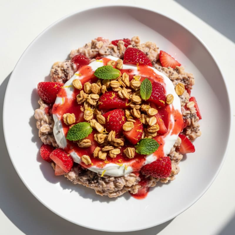 Strawberry Shortcake Overnight Oats