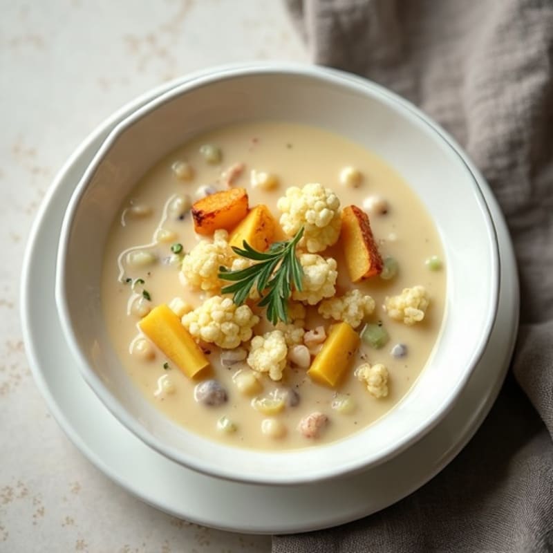 Creamy Cauliflower Clam Chowder