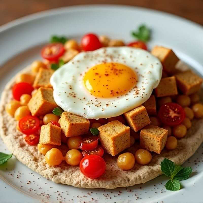 Hearty Spiced Chickpeas with Soft Whole Wheat Flatbread