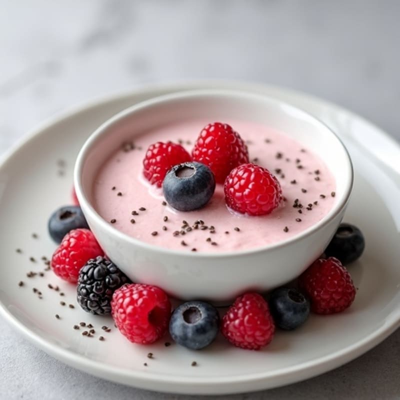 Silky Greek Yogurt Protein Mousse with Berries