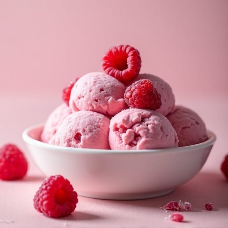 Fresh Raspberry Nice Cream