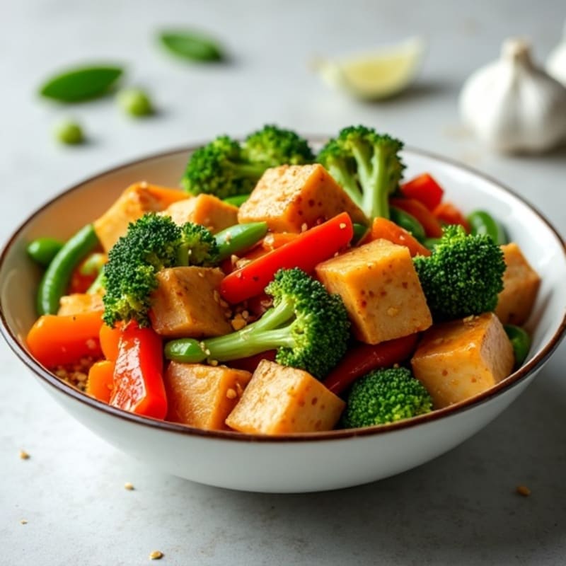 Sesame Tofu and Vegetable Stir-Fry