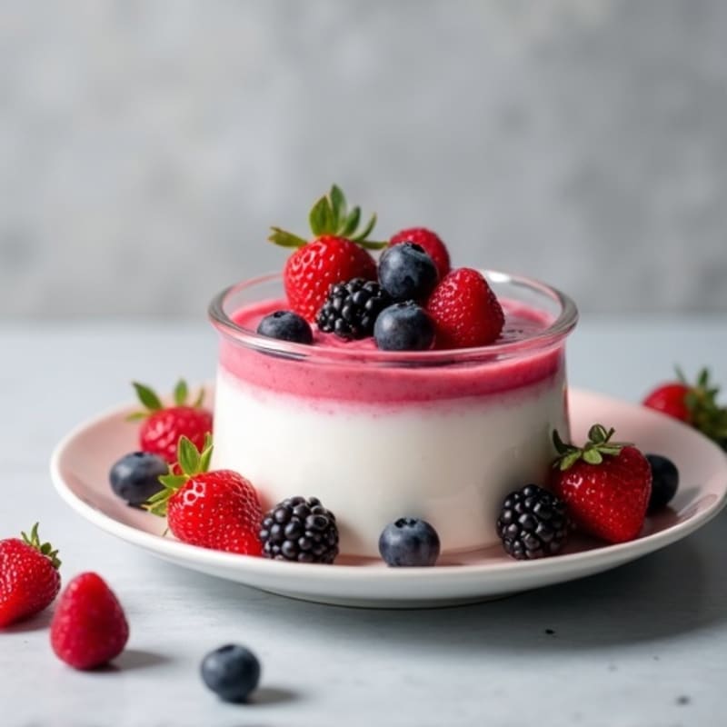 Silky Greek Yogurt Protein Pudding with Berries