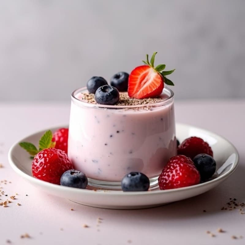 Silky Greek Yogurt Protein Mousse with Berries