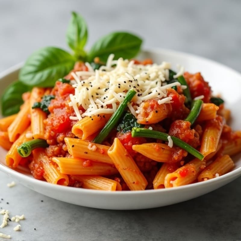 Healthy Baked Ziti with Lean Ground Turkey and Veggies