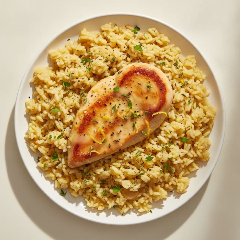 Lemon Herb Chicken and Rice Pilaf