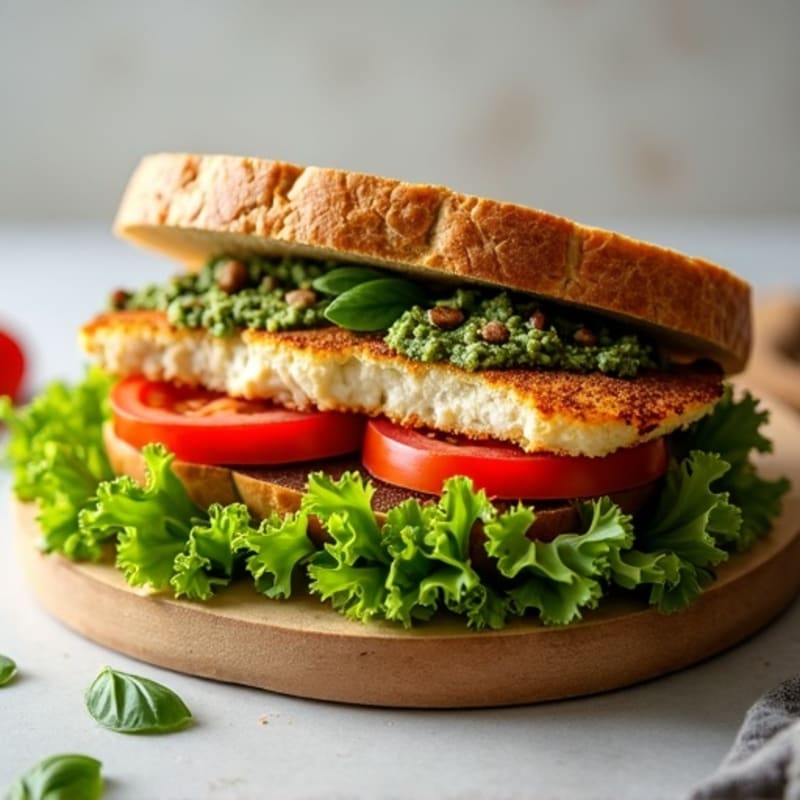 Herb-Crusted Pesto Chicken Sandwich