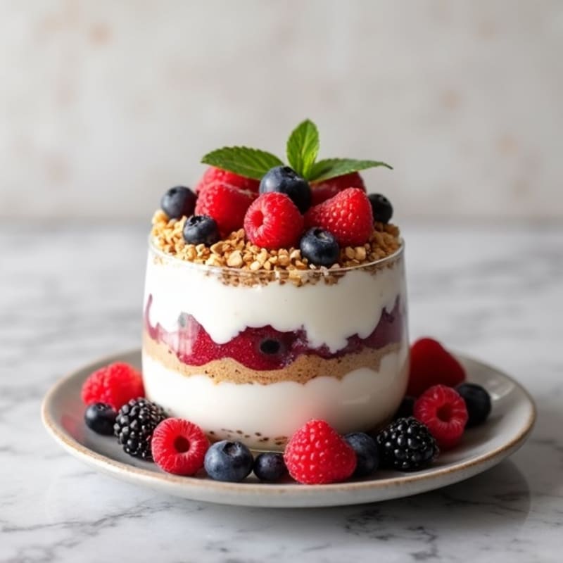 Creamy Greek Yogurt Protein Parfait with Mixed Berries