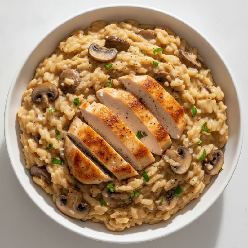 Creamy Parmesan Mushroom Risotto