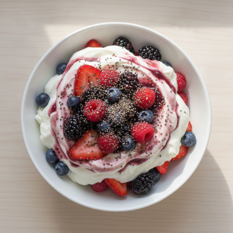 Creamy Greek Yogurt Protein Parfait with Berries