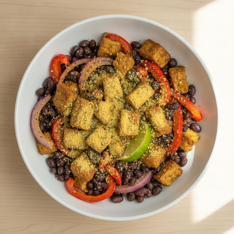 Black Bean and Roasted Vegetable Bowl