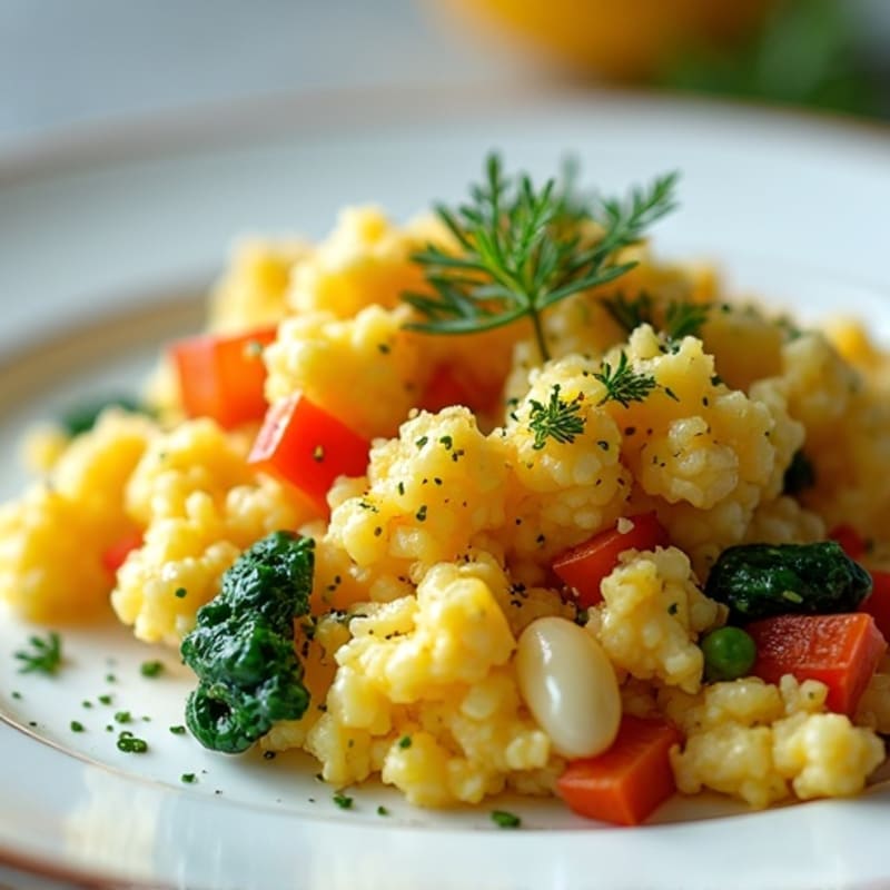 Fluffy Herb-Spiced Egg White Scramble