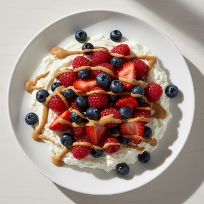 Silky Greek Yogurt Protein Mousse with Mixed Berries