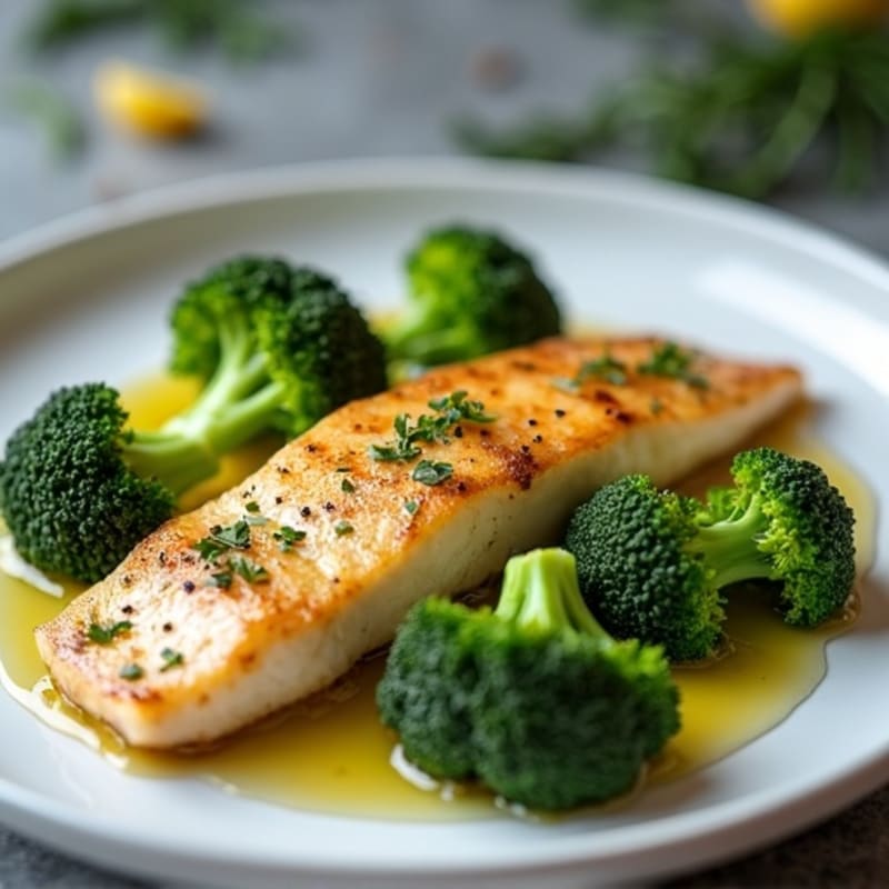 Seared Tilapia with Steamed Broccoli