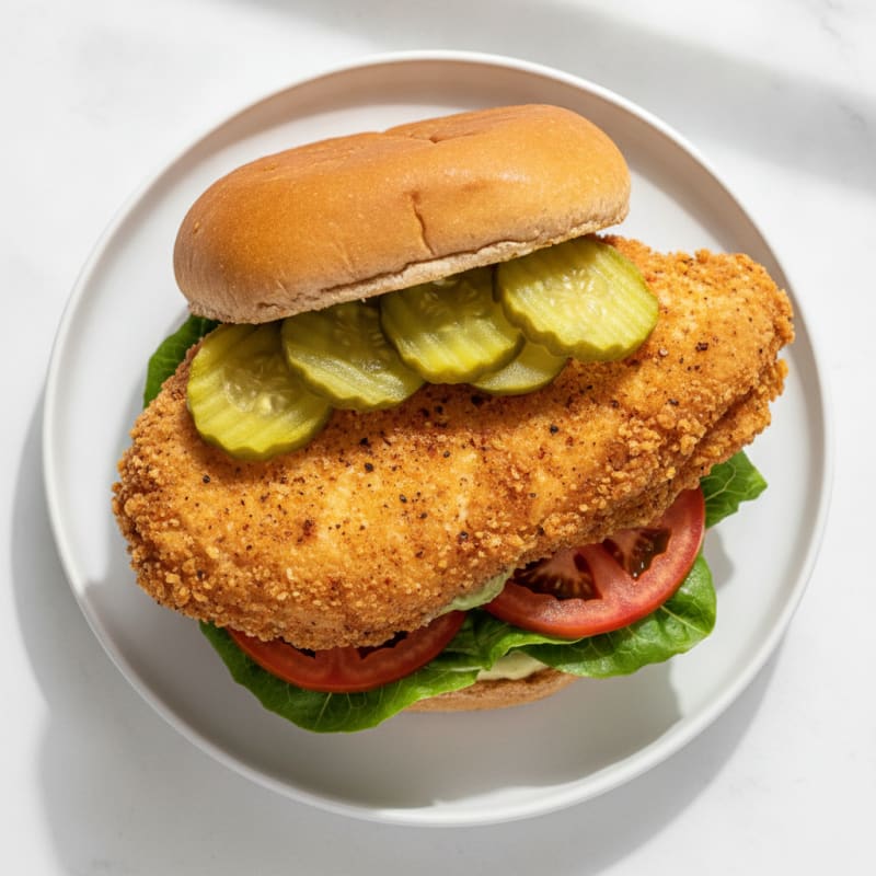 Buttermilk Fried Chicken Sandwich with Pickles